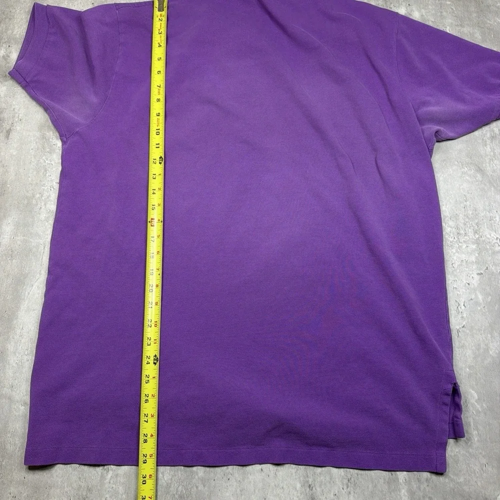 VTG Polo Ralph Lauren Classic Fit Polo Shirt Mens XL Purple Short Sleeve Cotton